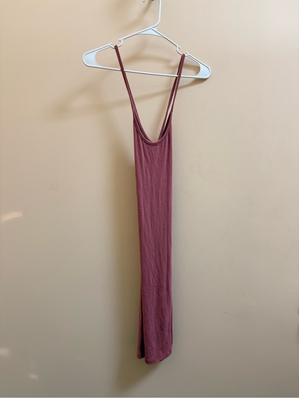 naked wardrobe Mauve Pink Sleeveless Midi Bodycon Dress